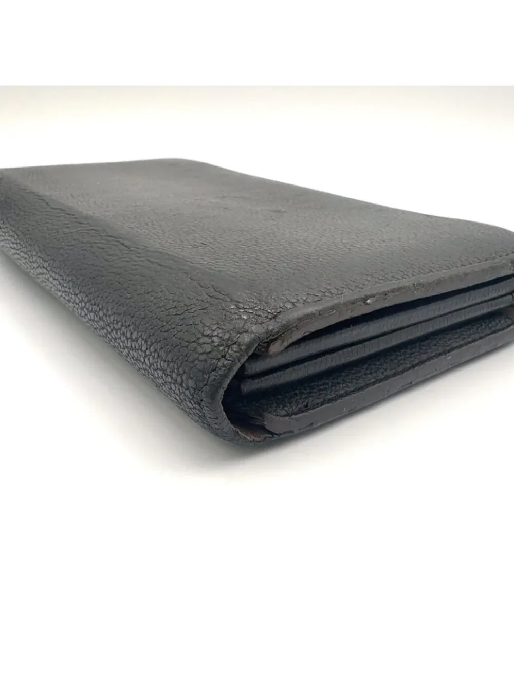 Louis Vuitton Portefeuille Comet Parnassea Leather Black L-Shaped Zipper Wallet